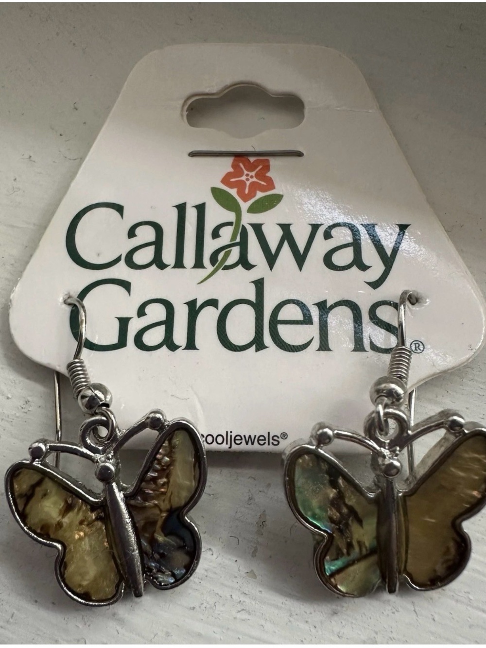 Butterfly Abalone Dangle Earrings - New